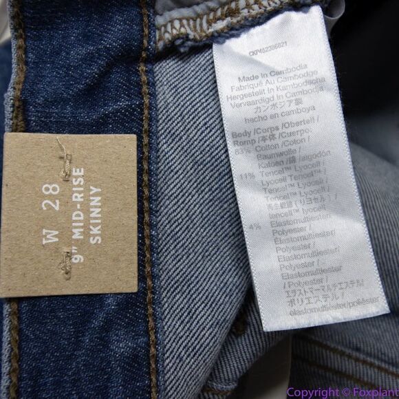 NEW Madewell 9" Mid-Rise Skinny Jeans in Orland Wash: TENCEL™ Denim 28‎ - Picture 14 of 15